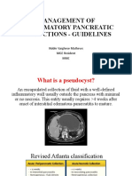 Management of Inflammatory Pancreatic Collections - Guidelines