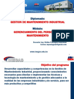 Gerenciamiento del Personal de Mantenimiento en Diplomado de Gestión de Mantenimiento Industrial