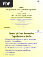 India: An Up-Date On Data Protection Legislation Tejas Karia