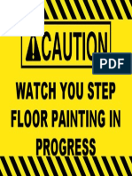 Watch You Step Floor Painting in Progress