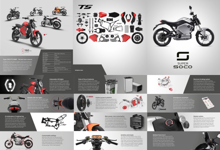 View of Black White Orange: Super SOCO TS1200R | PDF | Brake | Smartphone