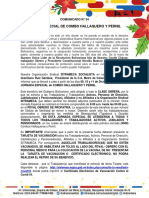 Comunicado #34 Jornada Especial Combo Hallaquero.