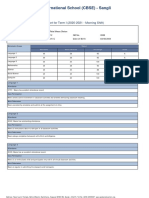 Podar International School (CBSE) - Sangli: Progress Report For Term I (2020-2021 - Morning Shift)