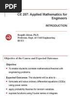 CE 207: Applied Mathematics For Engineers: Raquib Ahsan, Ph.D. Professor, Dept. of Civil Engineering Buet