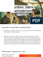 stryder jack anghelle johnathan eliza - absurdism satire postmodernism