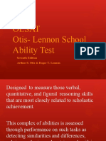 Olsat Otis-Lennon School Ability Test: Seventh Edition Arthur S. Otis & Roger T. Lennon