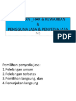 HAK, KEWAJIBAN, & PROSEDUR PEMILIHAN PENYEDIA JASA