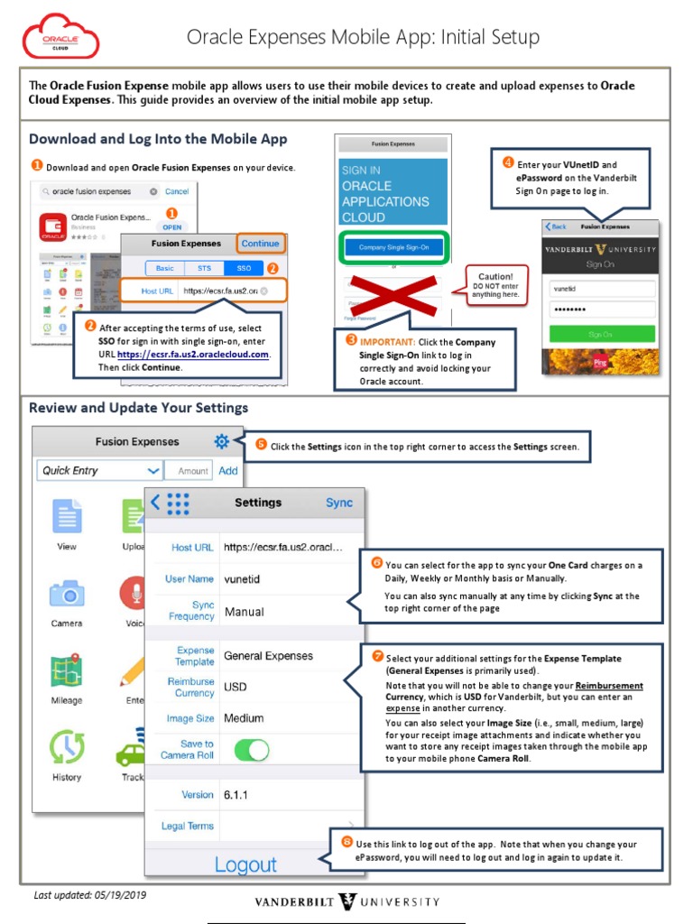 Oracle Expenses Mobile App: Initial Setup | PDF | Mobile App | Camera