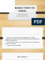 Introduction To Toefl: TOEFL Paper Based Test Risa Arroyyani S.PD., M.Hum