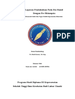 Laporan Pendahuluan Pada Ibu Hamil Dengan Pre Eklampsia: Sekolah Tinggi Ilmu Kesehatan Budi Luhur Cimahi