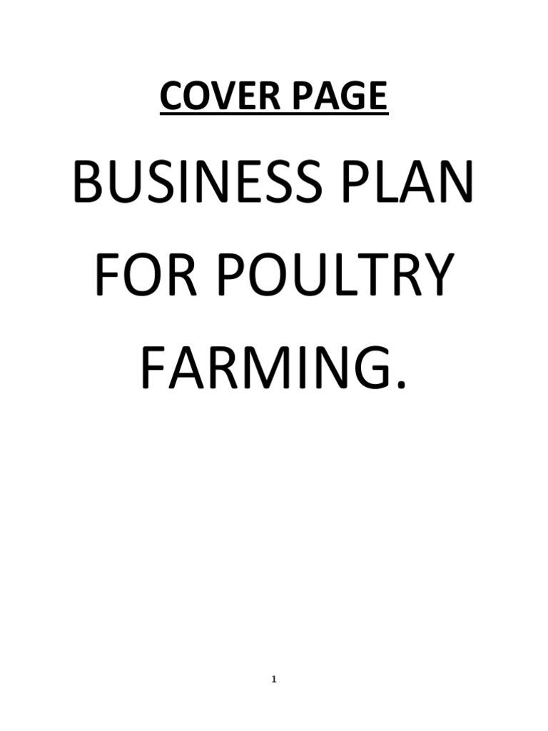 write a business plan for poultry farming