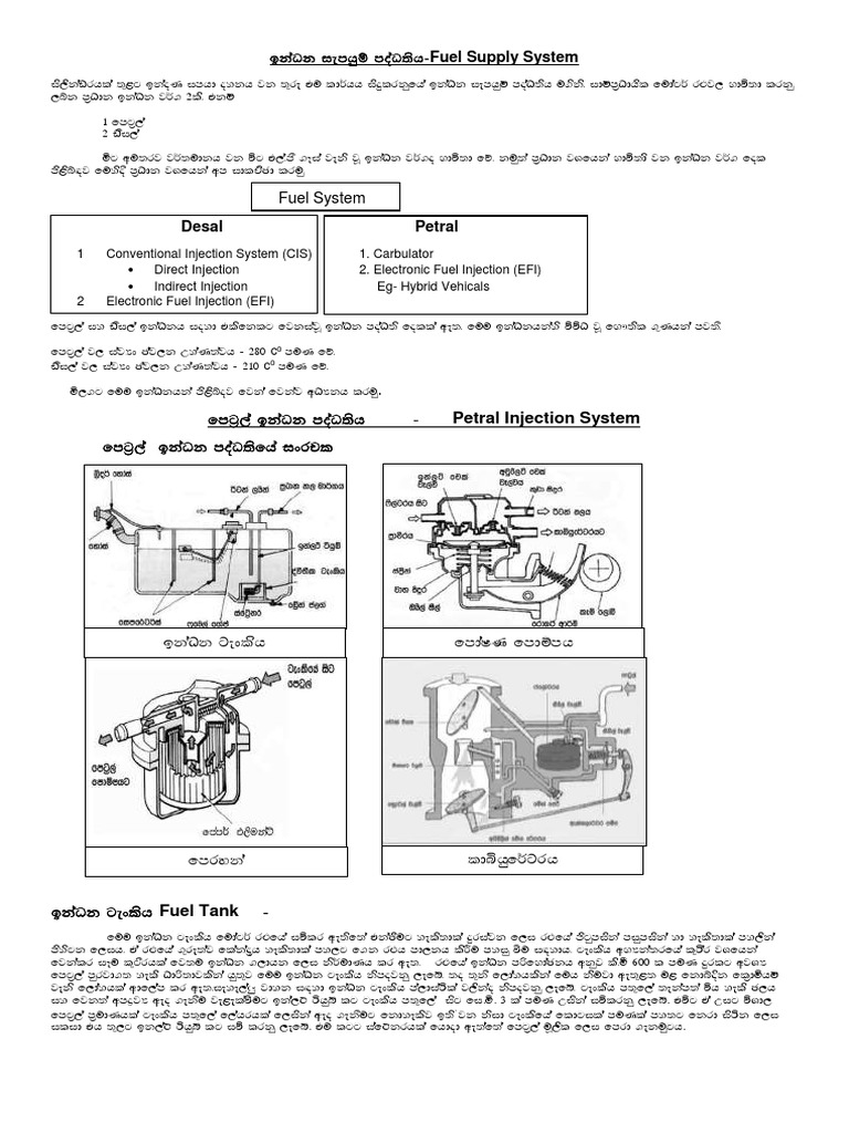 Fuel Supplying Systeml | PDF | Fuels | Internal Combustion Engine