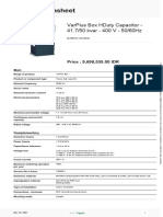 Product Datasheet: Varplus Box Hduty Capacitor - 41.7/50 Kvar - 400 V - 50/60Hz