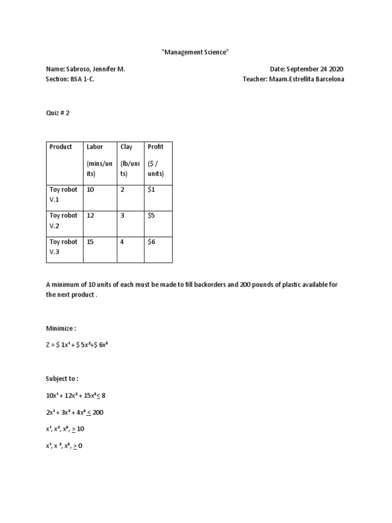 Quiz 2 | PDF
