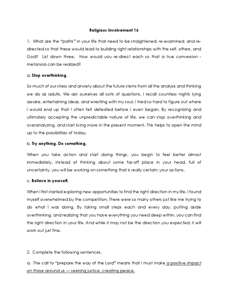 Paths to Metanoia and Spiritual Growth | PDF | Advent
