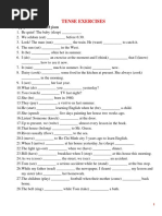 Tense Exercises: I. Supply The Correct Verb Form