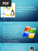 Comparison of Operating Systems Mac OS, Linux and Windows