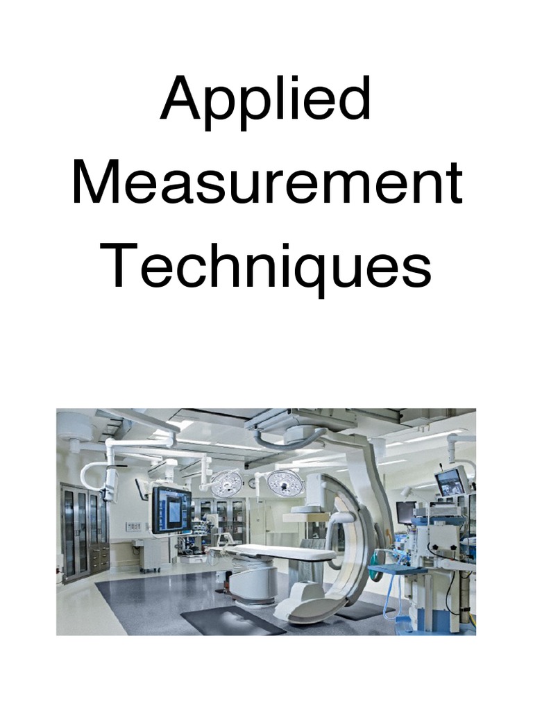 Applied Measurement Techniques Riassunto | PDF | Waves | Medical Imaging