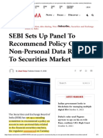 SEBI Sets Up Panel To Recommend Policy On Non-Personal Data Related To Securities Market - MediaNama