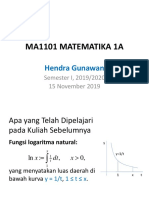 Ma1101 Matematika 1A: Hendra Gunawan
