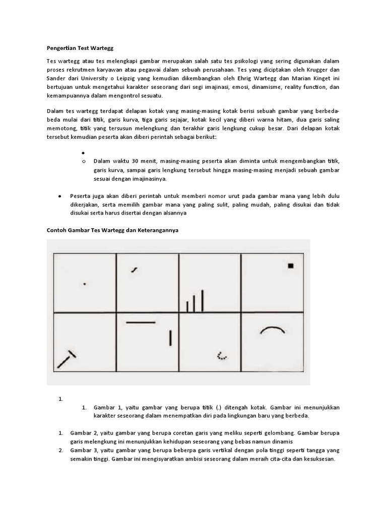 Pengertian Test Wartegg | PDF