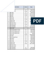 Daftar Harga Satuan Sesuai Jurnal 2021