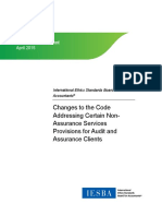 Changes To The Code Addressing Certain Non-Assurance Services Provisions For Audit and Assurance Clients