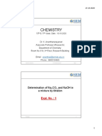 Chemistry: Determination of Na Co and Naoh in A Mixture by Titration