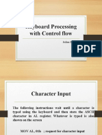 Keyboard Processing With Control Flow: Julius Bancud