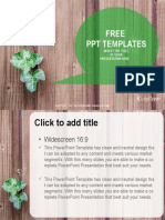 Green Plant Nature PowerPoint Templates Widescreen