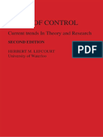 Locus of Control Current Trends in Theory & Research