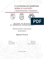 Master of Science in Artificial Intelligence: Programming Paradigms Assignment Sigmoid Neuron