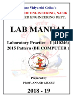 Lab Manual: Laboratory Practice - I (410246) 2015 Pattern (BE COMPUTER)