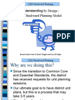 Understanding by Design - The Backward Planning Model
