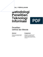 MODUL 1 METODOLOGI PENELITIAN