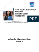 Week 2 Industrial Microorganism