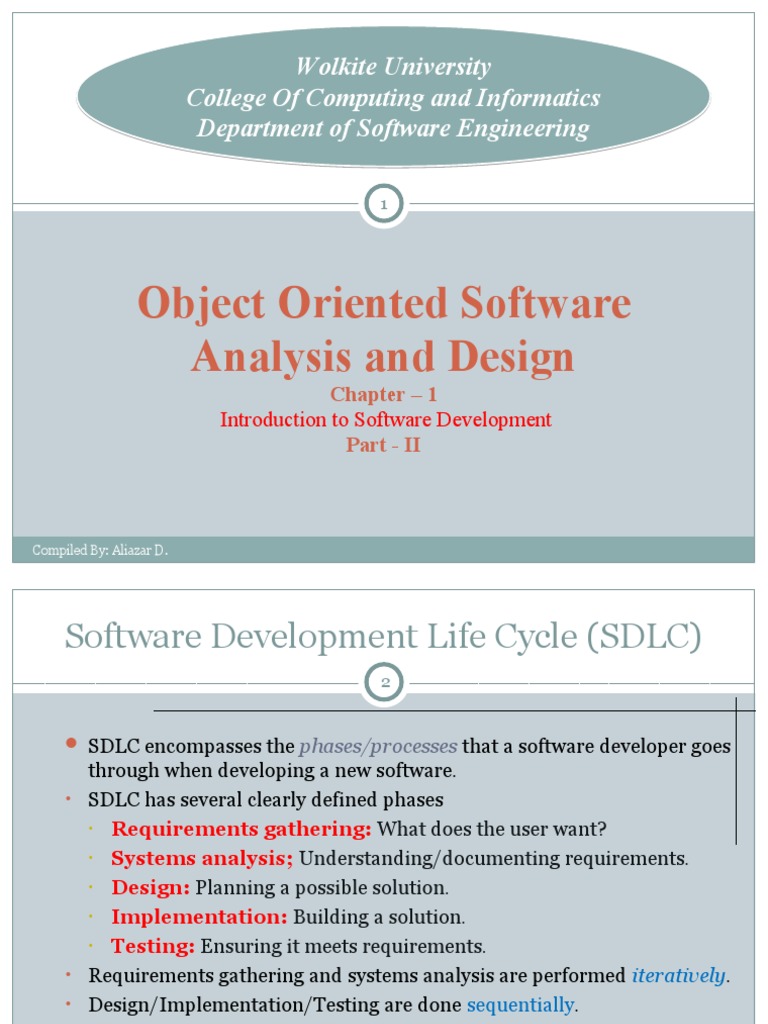 Object Oriented Software Analysis and Design | PDF | Software ...