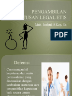 Pengambilan Keputusan Legal Etis