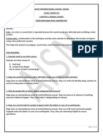 Chapter-2 Animal Senses Question Bank With Answer Key