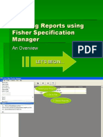 Creating Reports Using Fisher Specification Manager