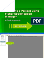Importing A Project Using Fisher Specification Manager