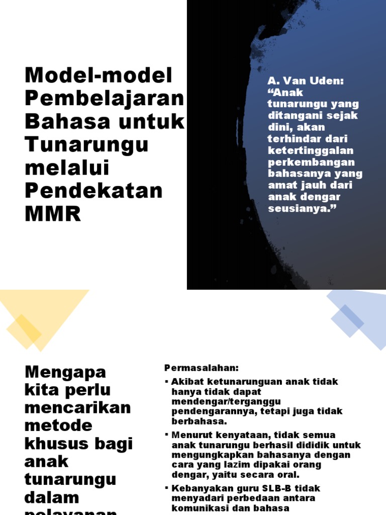 Metode MMR untuk Pembelajaran Tunarungu | PDF | Karier & Perkembangan ...