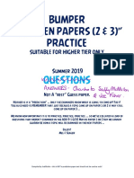 Bumper "Between Papers (2 & 3) " Practice: Questions