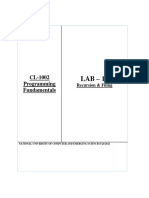 CL-1002 Programming Fundamentals: Recursion & Filing