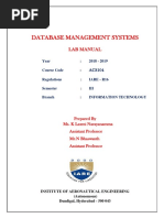 Dbms Lab Manual-2018