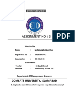 Assignment No # 3: Comsats University, Islamabad