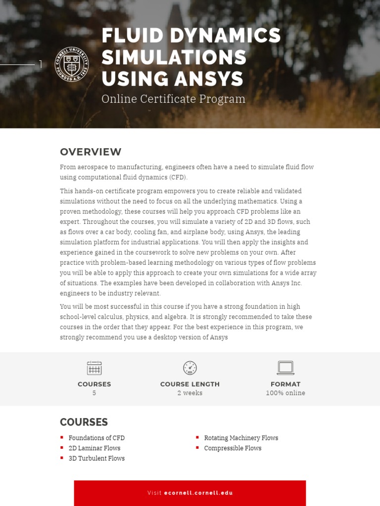 Ansys CFD Online Certificate Program | PDF | Fluid Dynamics ...