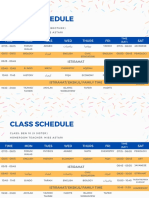 Class Schedules for Jaya Jaya Jaya, Ben 10 and Eight Skies