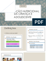 Av nutricional da Criança e adolescente