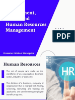 Recruitment, Talent and Human Resources Management